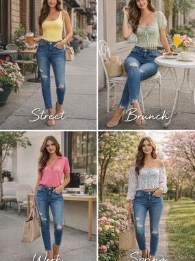 Abercrombie & Fitch Distressed Medium Blue Skinny Jeans